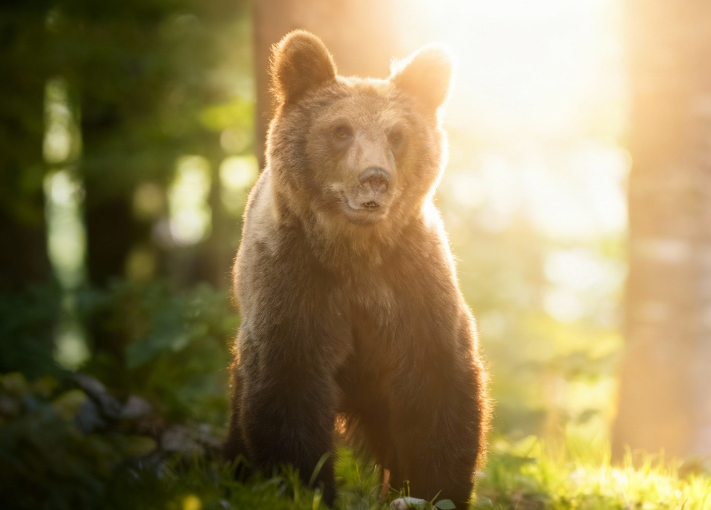 After depth effect - bear with relight ai effect